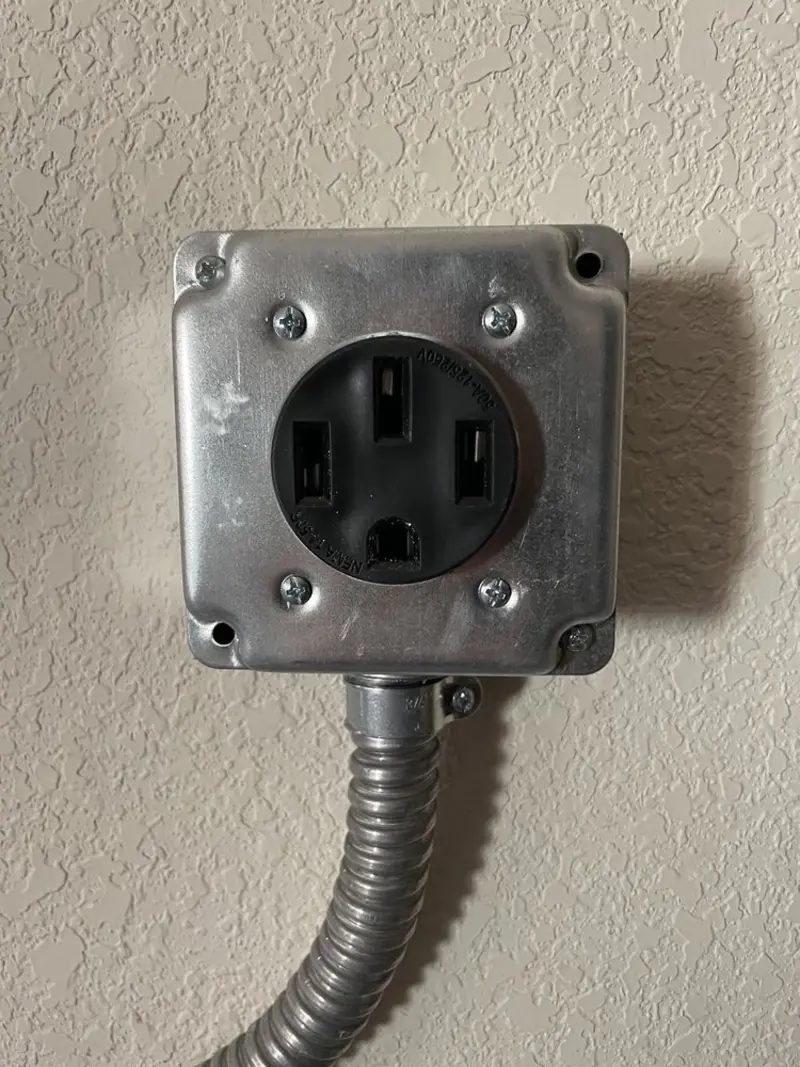 NEMA 14-50 outlet installed for Electrical Panel Upgrade in Cascades